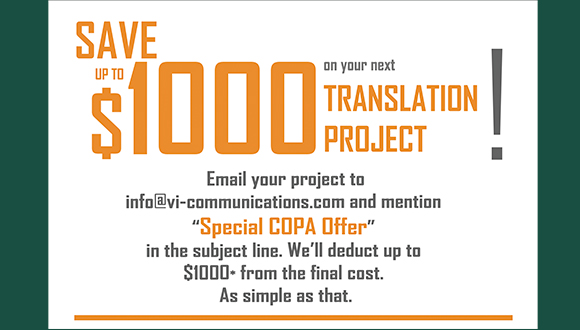 Save $1,000 on Your Next Translation Project with VI-Communications